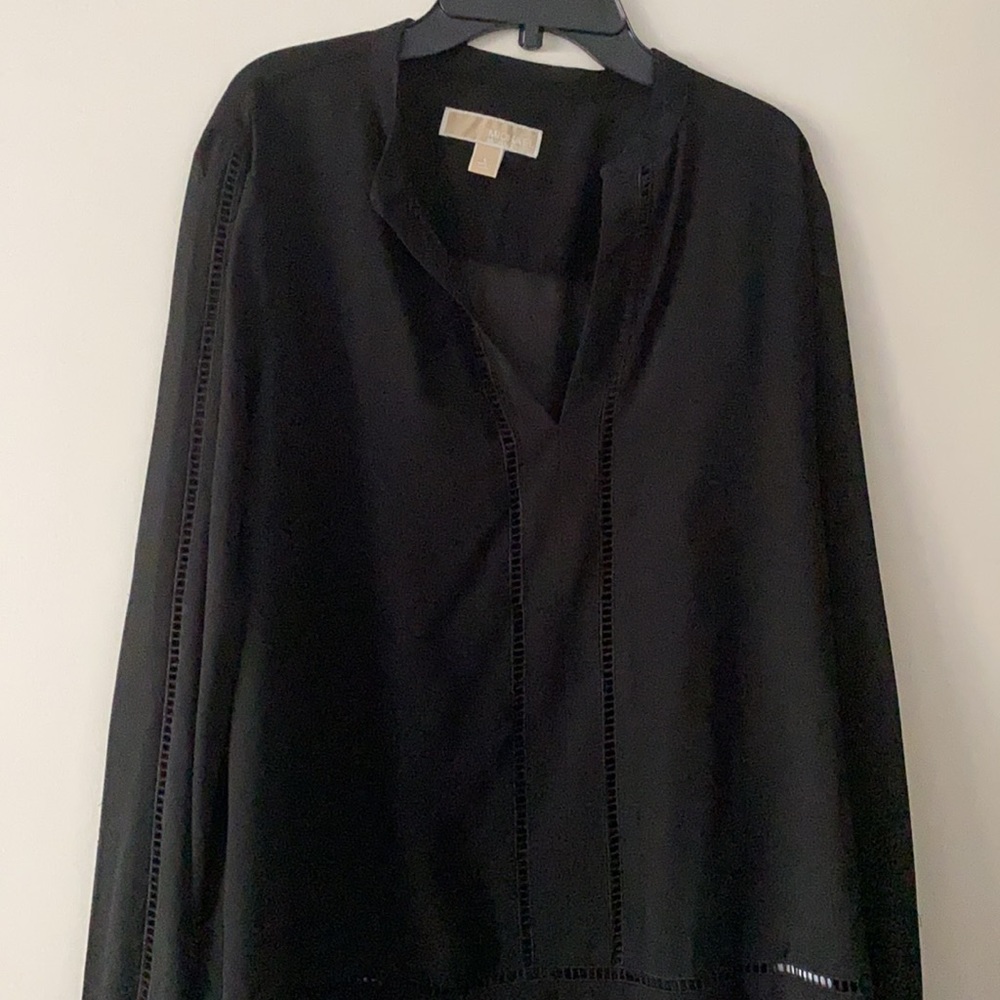 Michael kors black detailed blouse